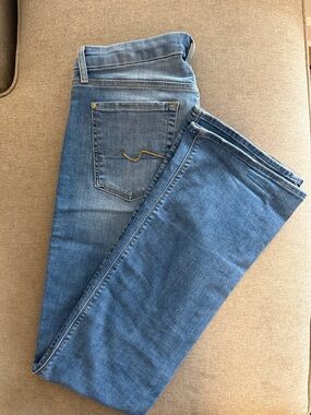 7 For All Mankind Medium Blue Flare Jeans